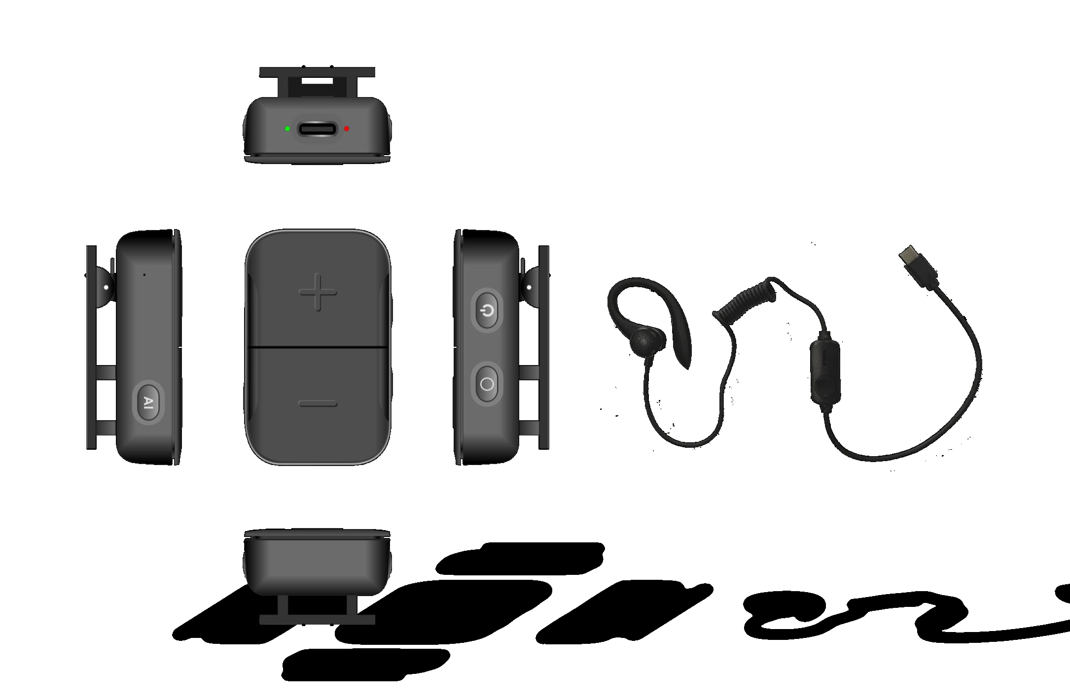 Mini 耳挂式4G对讲机